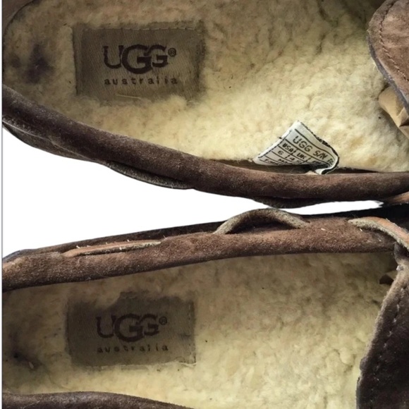 Ugg Dakota espresso slippers drivers dark brown suede shearling Size 6 - Picture 7 of 10